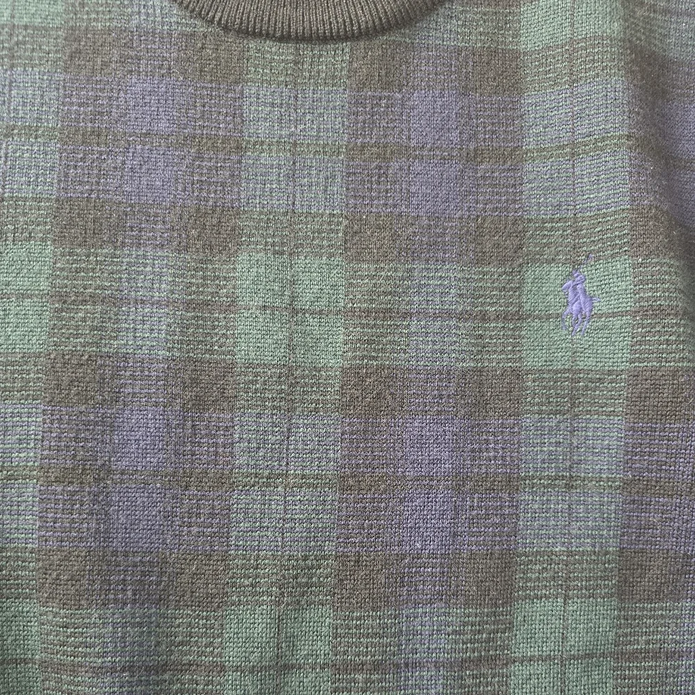 POLO Ralph Lauren Plaid Washable Wool Sweater Tartan